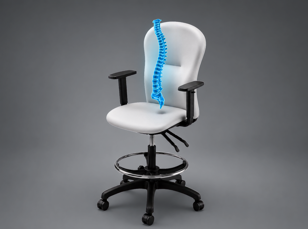 A chair that builds good posture through the homework years.