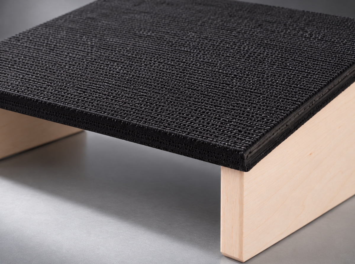 Three stains and a custom-height option, made to match your desk, not the average.
