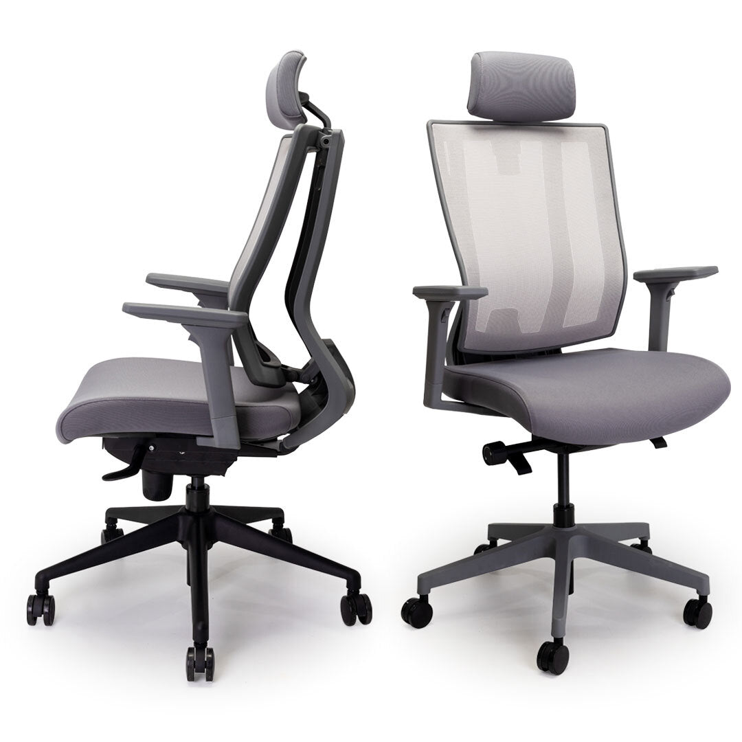 NetOne High Back Ergonomic Office Chair Grey Frame - SAVE R1 000!