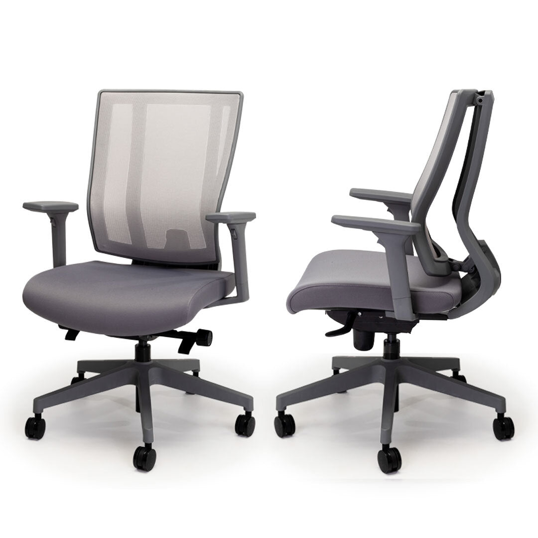 NetOne Mid Back Ergonomic Office Chair Grey Frame - SAVE R1 000!