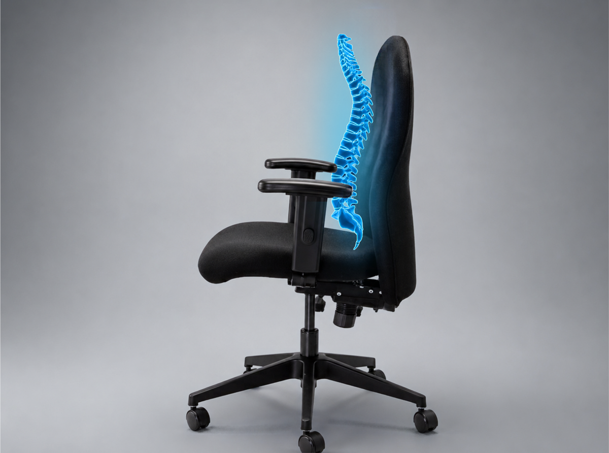 The original physiotherapist-designed Ergotherapy back, in a mid-height form