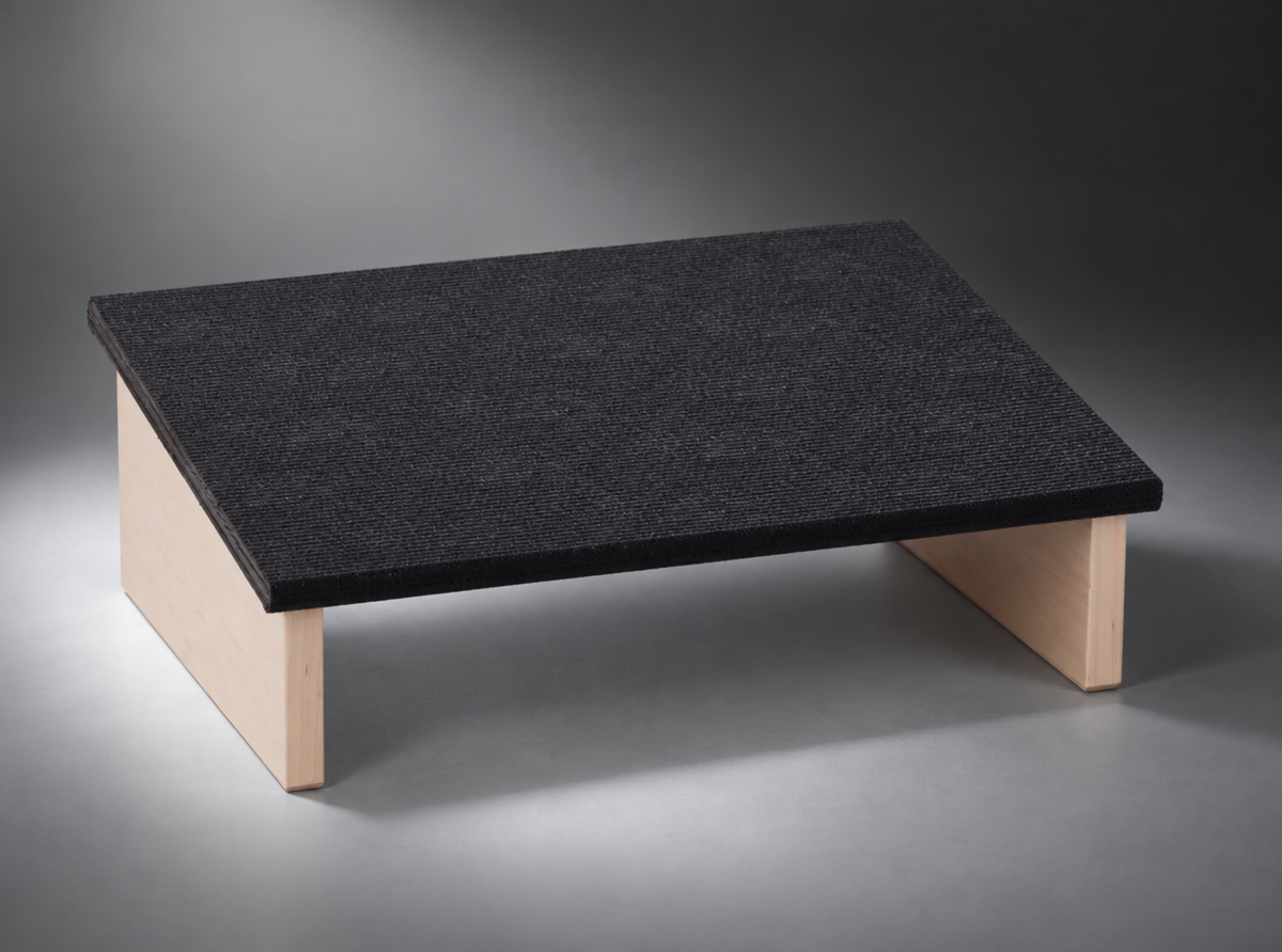 Physio-designed support in solid wood you'd choose to keep in sight.