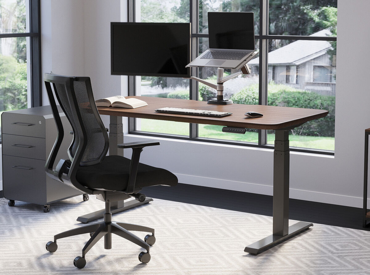 Solid one piece frame ensures a sturdy workstation.