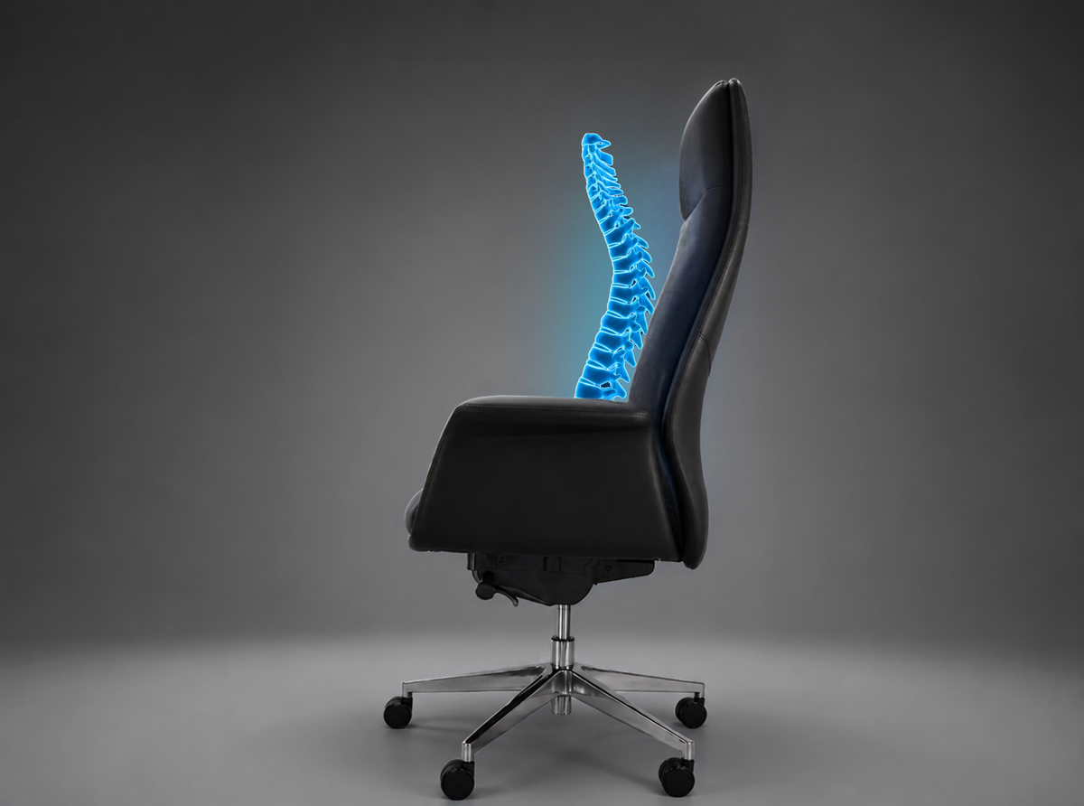 Synchronised recline that moves with your weight and locks where you want it