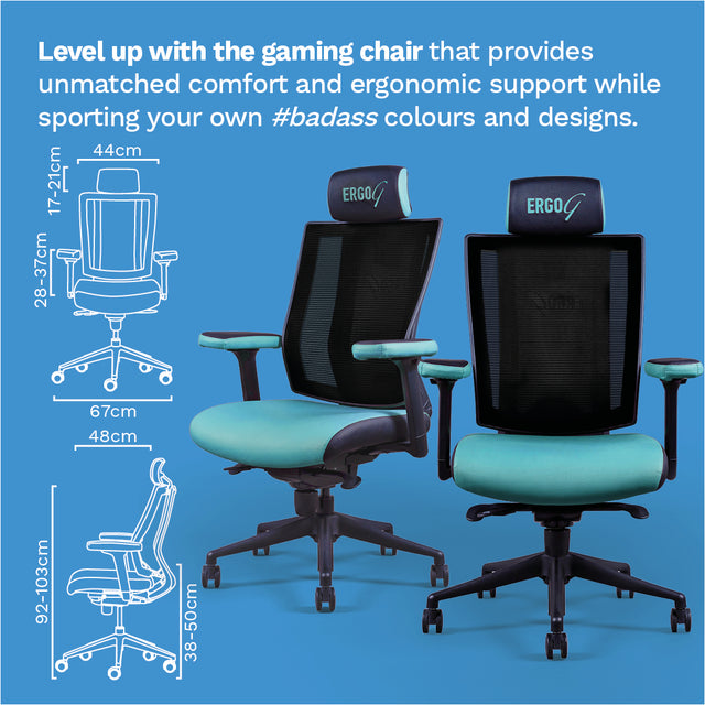 Ergotheraphy Ergo G Gaming Chair Pale Blue