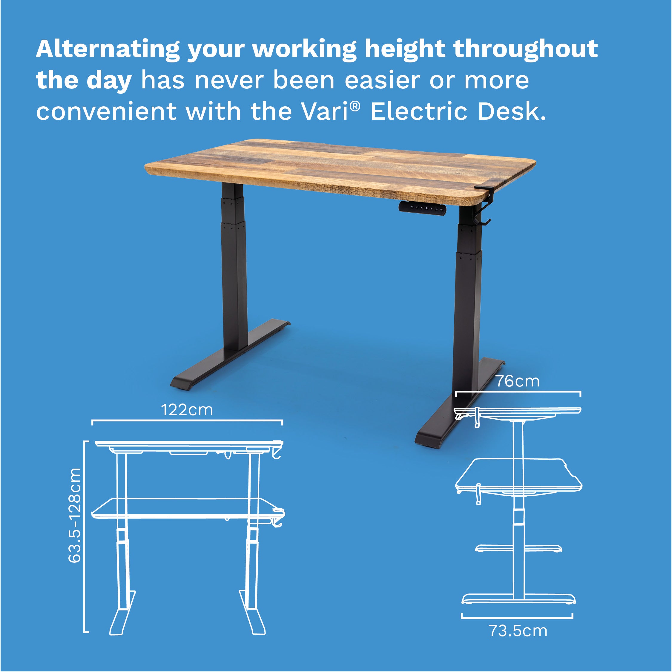 Ergotherapy Electric Desk 48x30 Dimensions