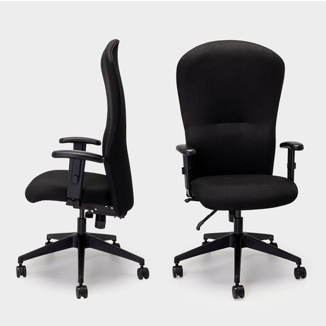 GetOne Black Fabric Office Chair