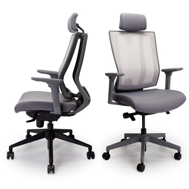 NetOne High Back Ergonomic Office Chair Grey Frame - SAVE R1000!*