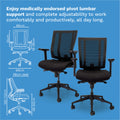 NetOne Mid-Back Black Office Chair
