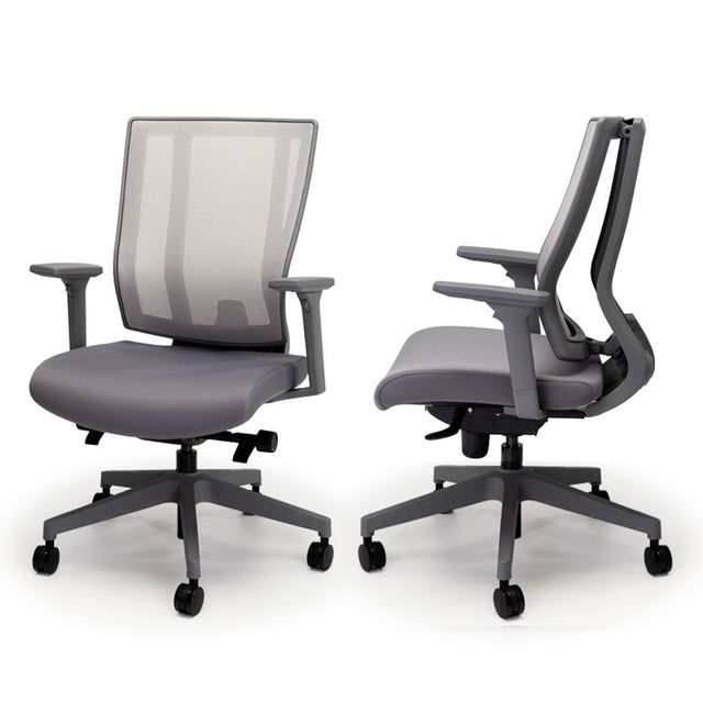 NetOne Mid Back Ergonomic Office Chair Grey Frame - SAVE R1000!