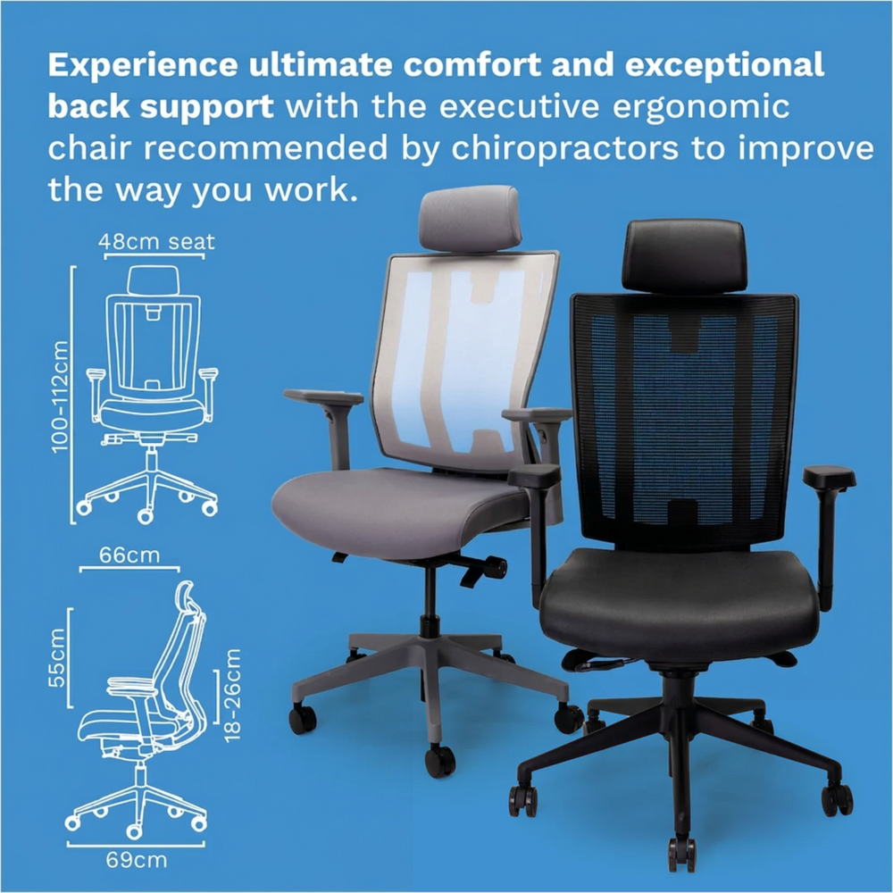NetOne High-Back Black Office Chair